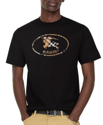  Check Knight Stamp Cotton T-shirt