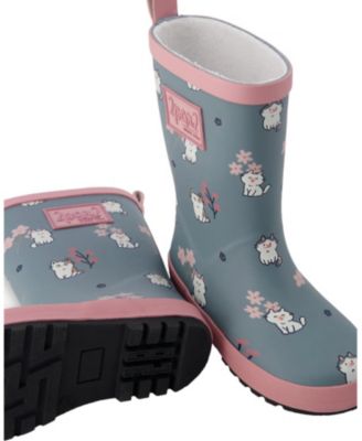 Girls' Waterproof Animal Rain Boots in Natural Rubber - Baby, Little Kid, Big Kid