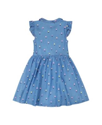 Girls' Sleeveless Flower Button Down Dress - Little Kid