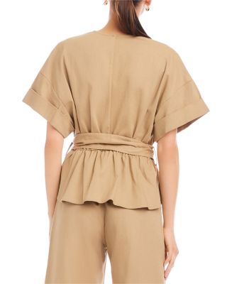 Kai Belted Button Up Top