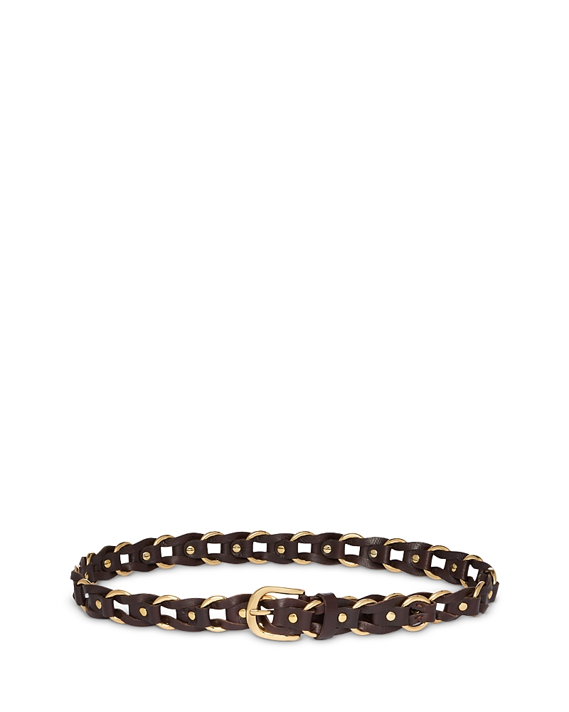 Madewell Women's Metal Ring & Woven Leather Belt