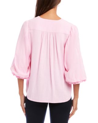 Layered Sleeve Shirred Blouse 