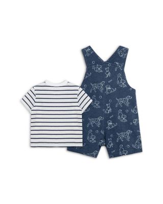Boys' Puppies Shortall & Striped Tee Set - Baby