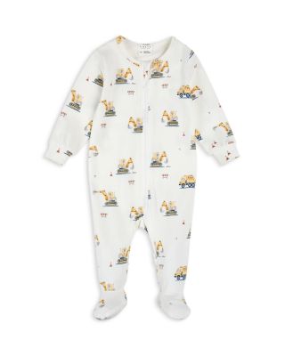 Boys' Digger Print Knit Sleeper Footie - Baby