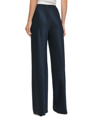 Gale Satin Mid Rise Bias Pants 