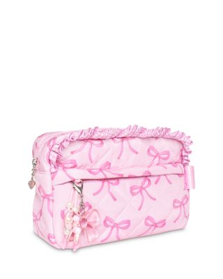 Girls' Bow Quilted Pouch With Charm - Ages 6-14