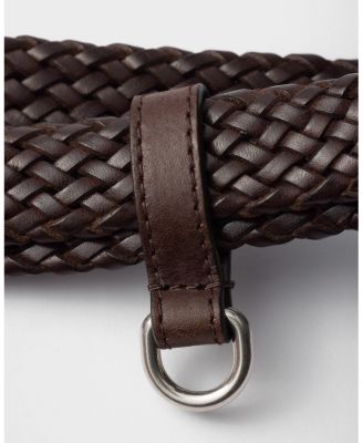 Narrow Braided Leather Belt