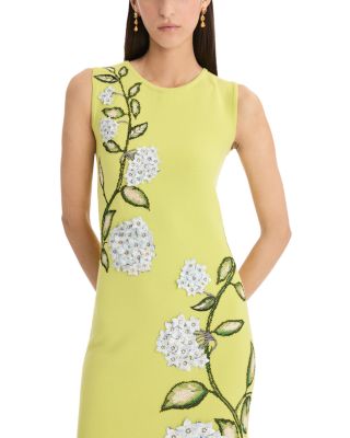 Wool Embroidered Sleeveless Dress