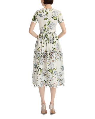 Lasercut Short Sleeve Dress