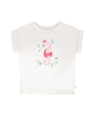 Girls' Organic Cotton Jersey Short Sleeve Seahorse T-Shirt - Big Kid