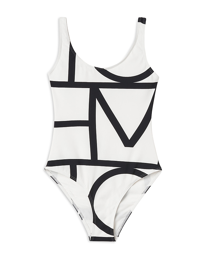 Totême Monogram Swimsuit In White