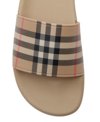 Women's Check Slides