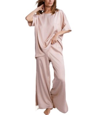 Silk Tee Pant Set