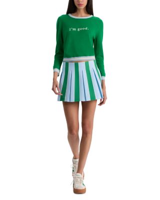 Emilie Wide Pleated Mini Skirt