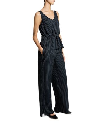 Striped Washed Tie Easy Tank Top