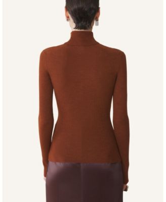 MERINO WOOL AND SILK TURTLENECK SWEATER