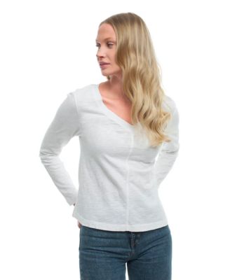 Slim Deep V Rib Back Tee