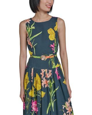 Printed A Line Dress