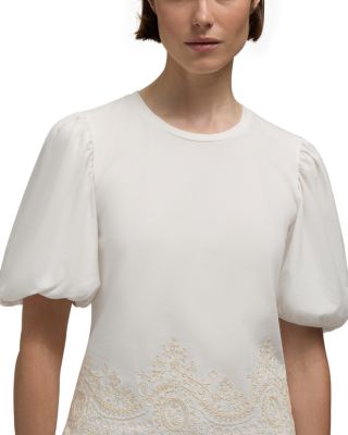 Eyelet Puff Sleeve Top