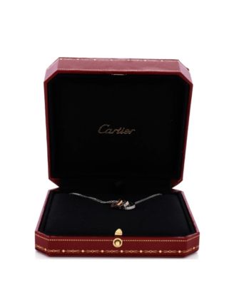  Love 3 Ring Pendant Necklace 18K Rose Gold and 18K White Gold with Diamonds, 16"