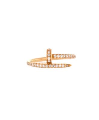  Small Juste un Clou Paved Ring 18K Gold with Diamonds