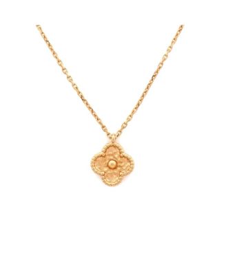  Sweet Alhambra Pendant Necklace 18K Rose Gold, 15.75"
