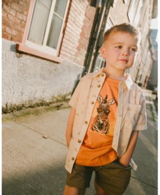 Boys' Short Sleeve Safari Poplin Shirt - Little Kid, Big Kid