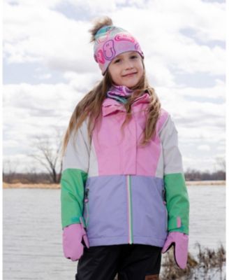  Girls' Stretch Jersey Hat Smileys with Pompom - Little Kid, Big Kid