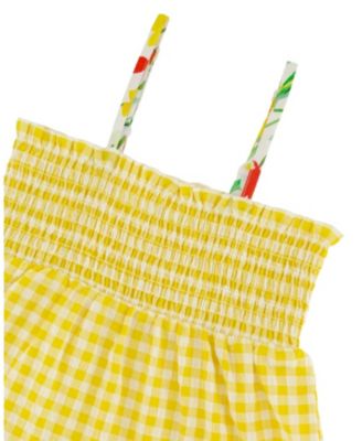  Girls' Sleeveless Daffodil Gingham Sundress - Big Kid