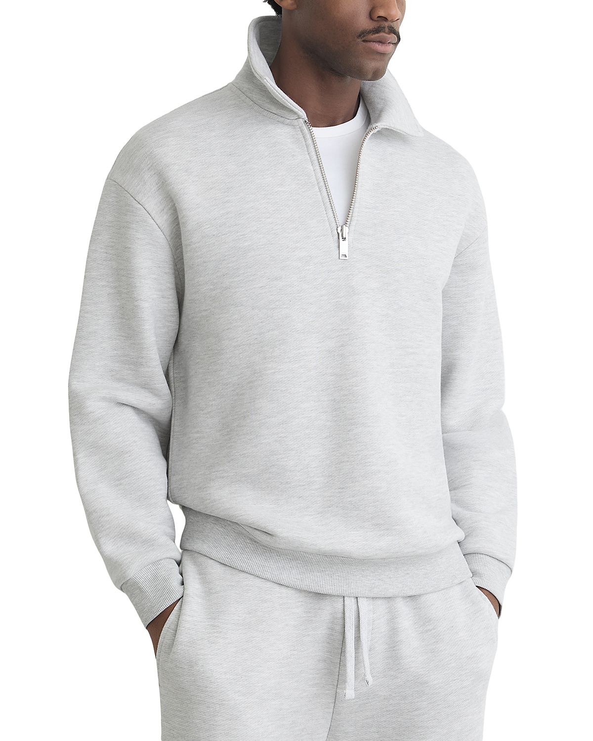 Reiss Heavyweight Half Zip Sweatshirt