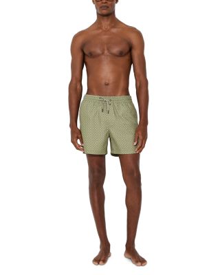 Drawstring Geo Print Swimsuit