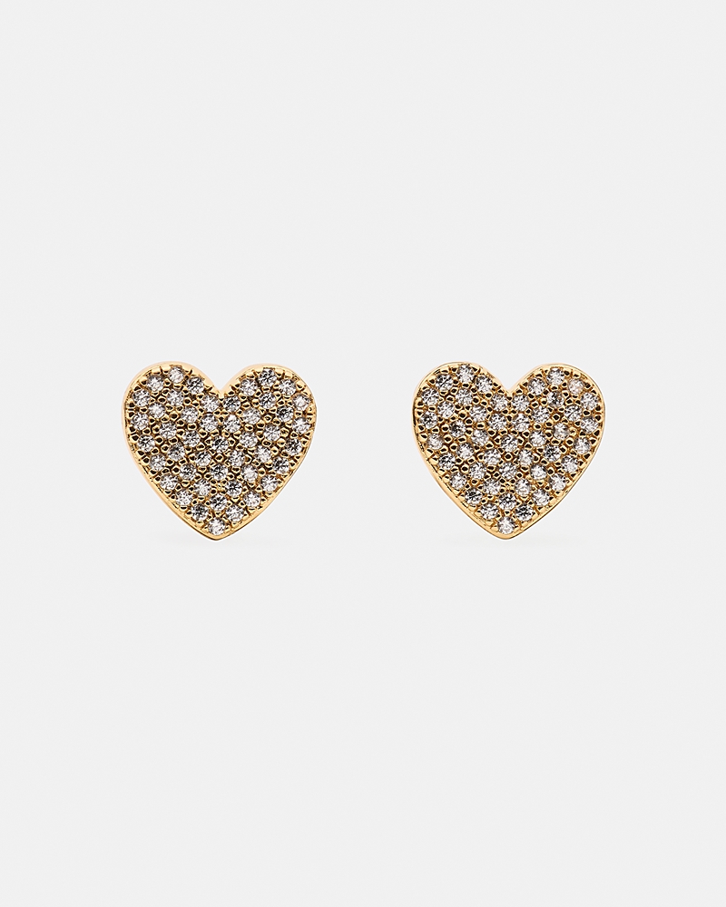 kate spade new york Yours Truly Pave Heart Stud Earrings