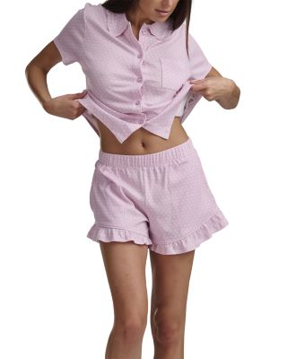 Short Sleeve Boxer Pajama Set