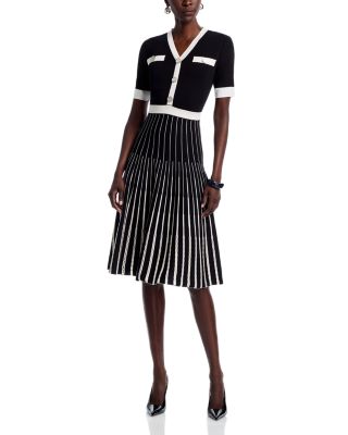 Wrinkle Resistant Monochrome Soft Knit Dress