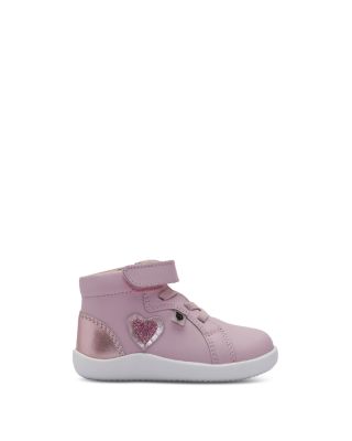 Girls' Ruffle Heart Leather Sneakers - Baby, Toddler