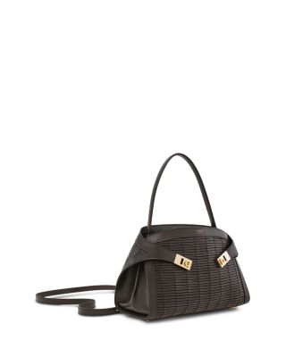 Hug Medium Woven Leather Handbag