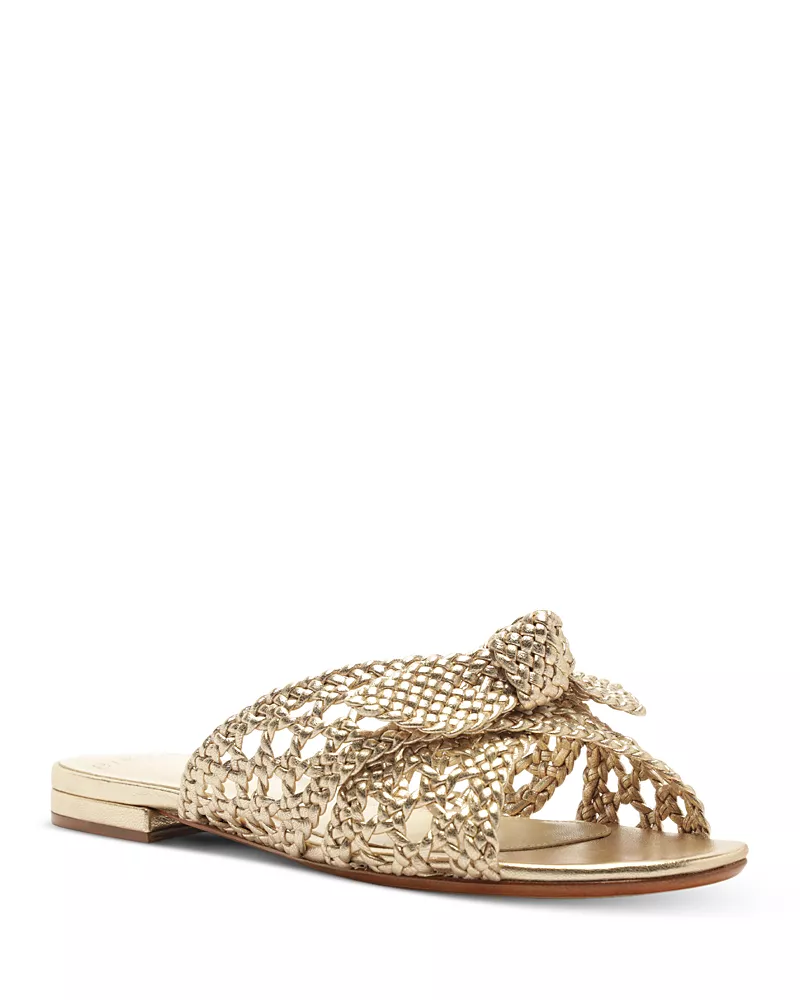 Alexandre Birman Women's Belinda Leather Flat Sandals
