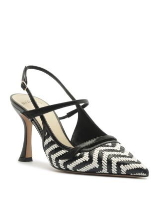 Women's Raffia Slingback Pumps