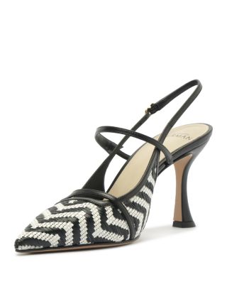 Women's Raffia Slingback Pumps