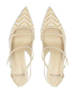 Women's Raffia Slingback Pumps