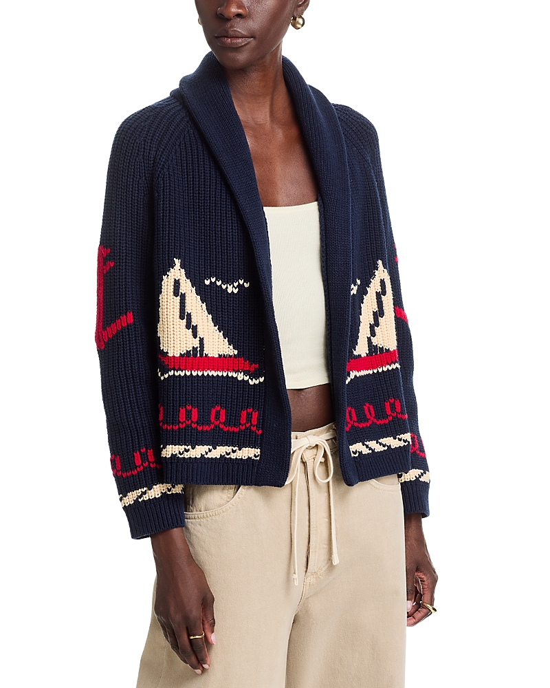 The Great Lodge Cardigan Sweater In Tonal Navy