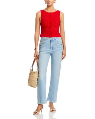 Topanga High Rise Straight Jeans in Dainty Rose
