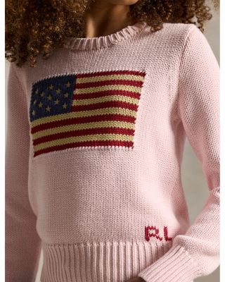 Girls' Flag Cotton Crewneck Sweater - Big Kid