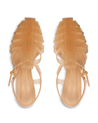 Women's Fisherman Kitten Wedge Jelly Sandals