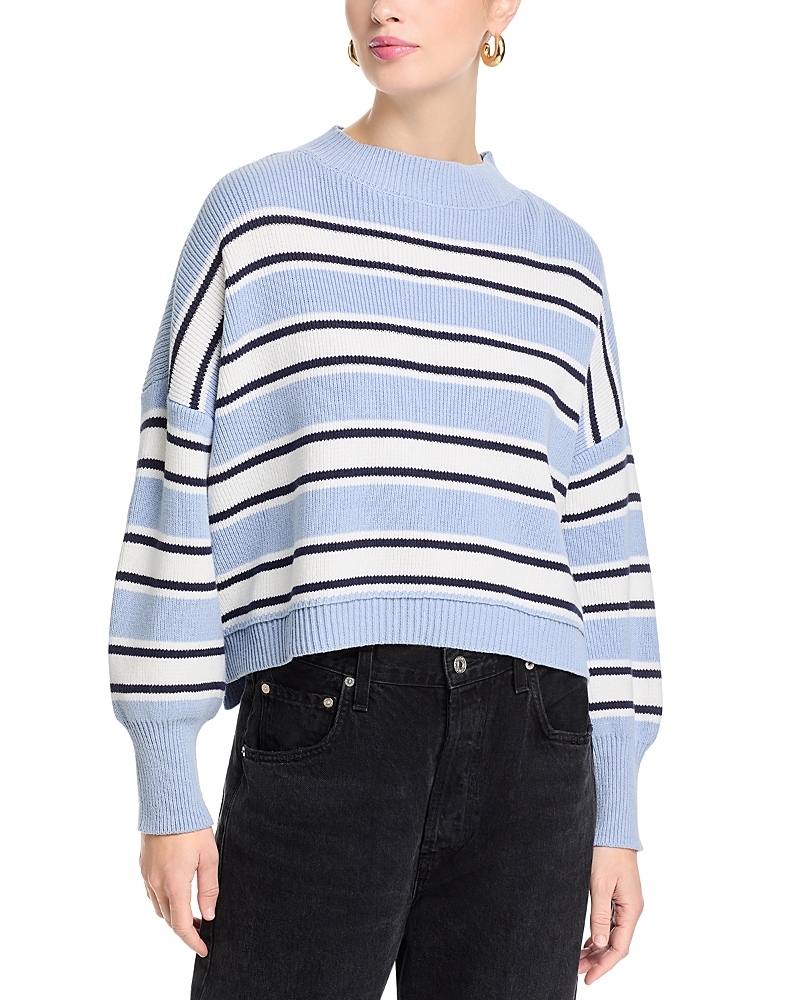 Aqua Stripe Drop Shoulder Sweater - Exclusive
