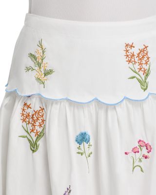 Embroidered Scallop Tank & Midi Skirt Set - Exclusive