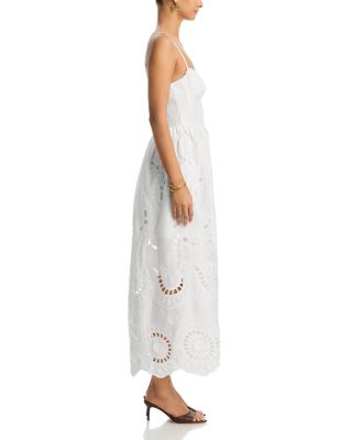 white holiday maxi dress Lace Bralette Top Maxi Dress White Large