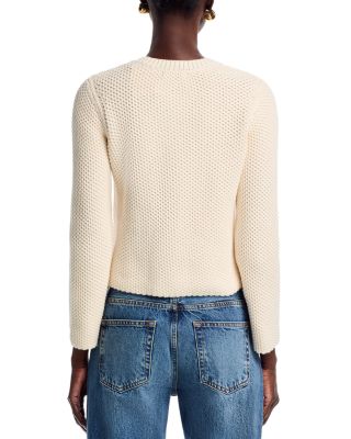 Knit Long Sleeve Crewneck Cardigan