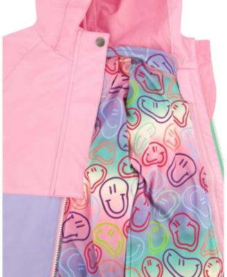 Girls' 3-in-1 Two-Piece Mid-Season Colorblock Outerwear Set - Little Kid