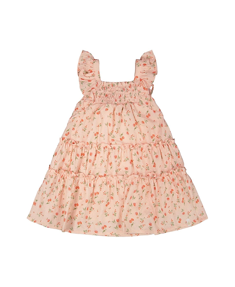 Deux par Deux Girls' Multi-Tiered Flowers Dress with Smocking - Big Kid